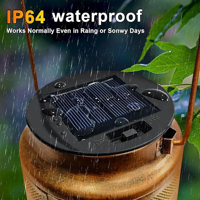 4 Pack Solar Lights Replacement Top (Top Size 3.3inch, Bottom Size 2.91 inch) Solar Lantern Light