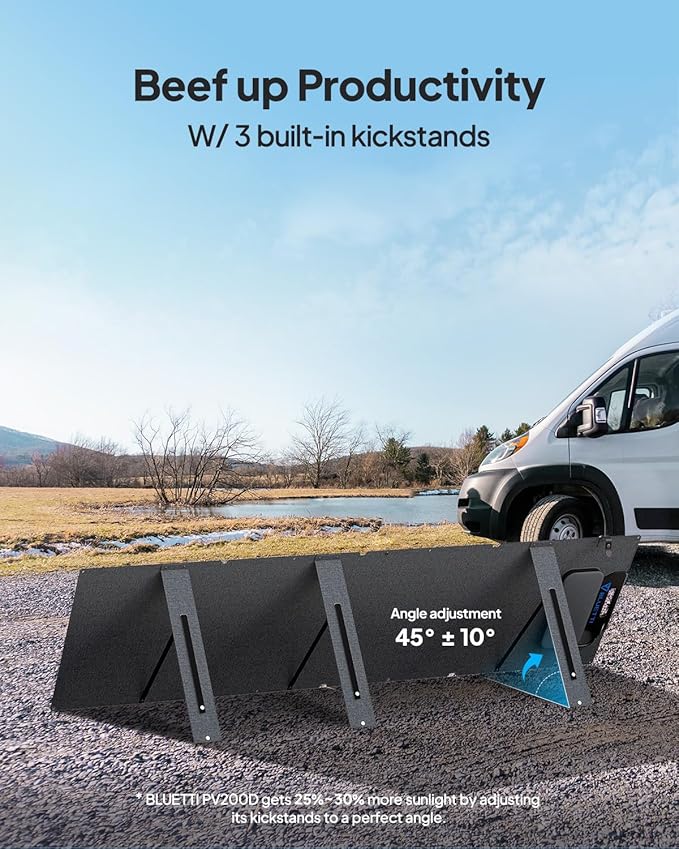 BLUETTI Elite 200 V2 Solar Generator with 200W Panel and Charger 1 (Ships Separately), 2073.6Wh