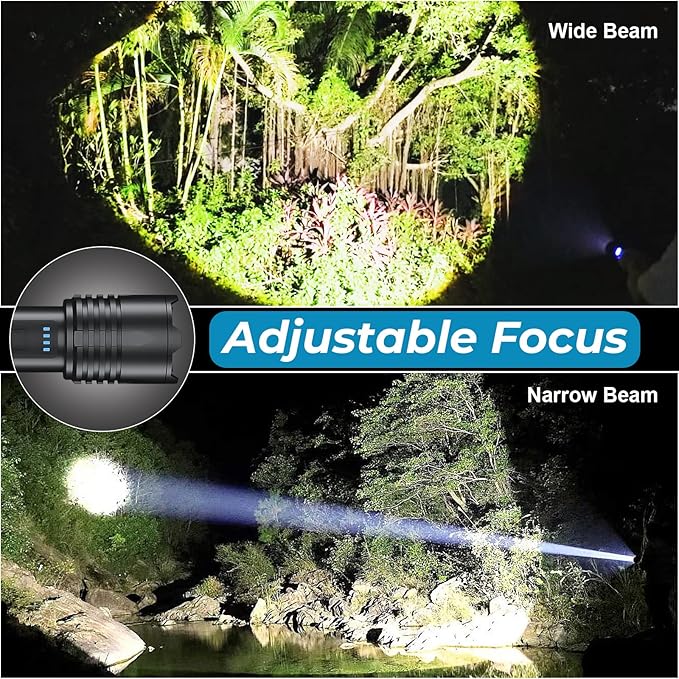 Alicegirl Rechargeable 990000 High Lumens LED Flashlights 2 Pack, Super Bright Flashlight with 3
