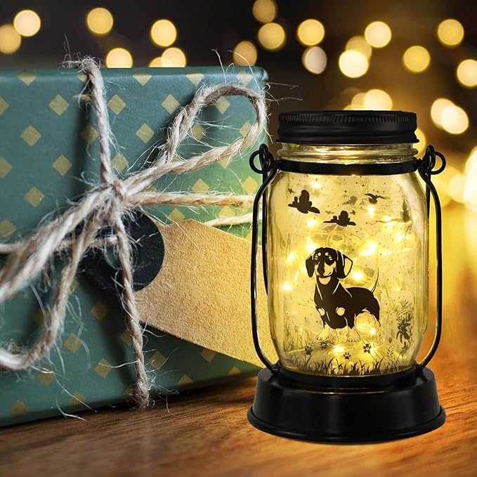 kyoryuger Dachshund Dog Solar Lanterns, Gifts for Women/Men, Weiner Dog Mom Gifts, Unique Birthday