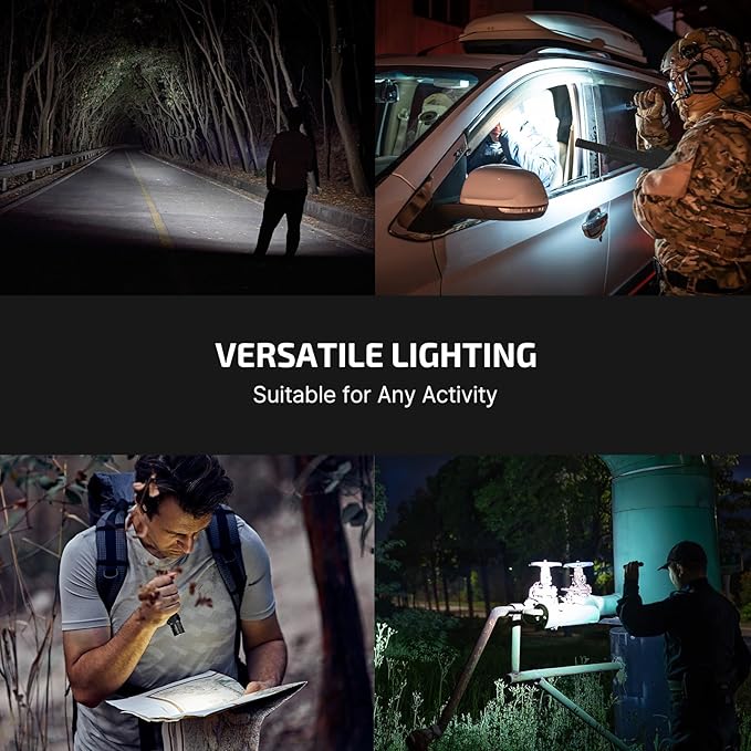 OLIGHT Warrior 3S 2300 Lumens Rechargeable Tactical Flashlight, Compact Dual-Switches LED Bright