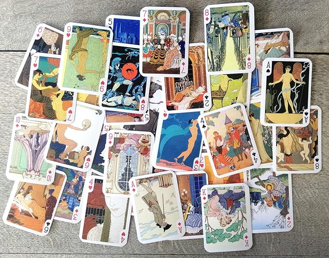 George BARBIER Playing Cards (Poker Deck 54 Cards All Different) Vintage Retro Art Deco Ponchoir