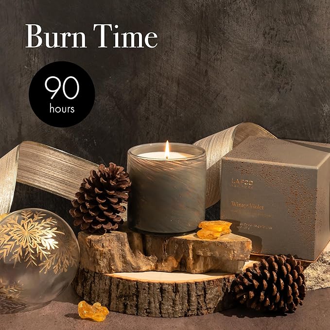 LAFCO New York 2025 Holiday Signature Candle, Winter Violet - 15.5 oz - 90-Hour Burn Time