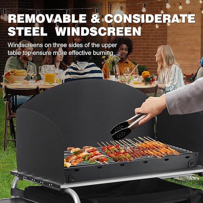 Camping Kitchen Table, Folding Table,Outdoor Cooking Table with Storage Carrying Bag, Aluminum Cook