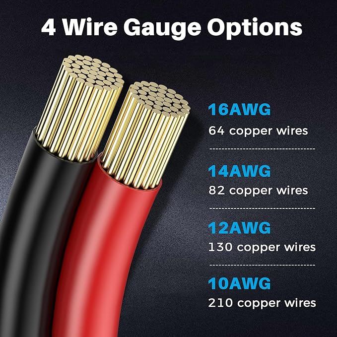 SAE Extension Cable,(16AWG-25FT) Advanced Heavy Duty SAE to SAE Battery Charging Extension Cord for