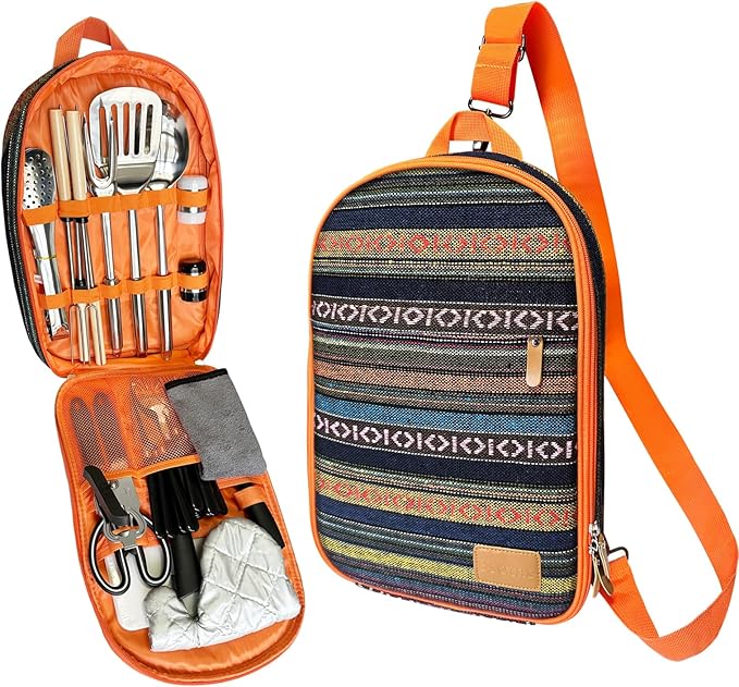 Camping Cooking Utensils Set - Camping Utensil Set Car Camping Cooking Essentials Gear for Camp