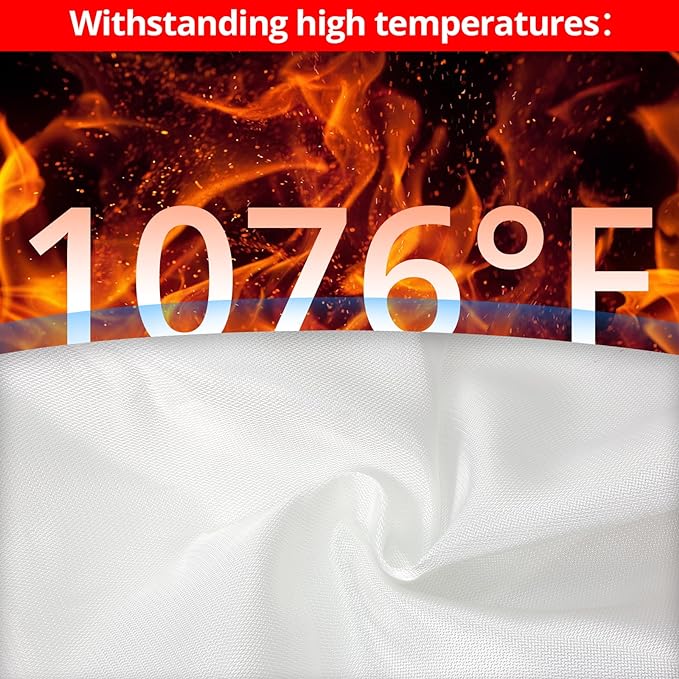 SecuCaptain Emergency Fire Blanket for Home and Kitchen - 6 Pack 40"x40" Flame Suppression