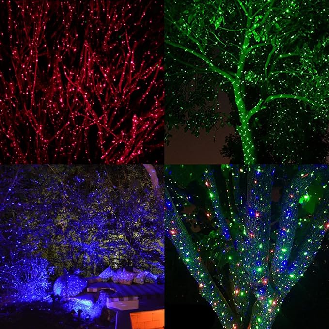 LEDMall Christmas Laser Projector Lights Outdoor, Motion Firefly Red, Green and Blue with Remote