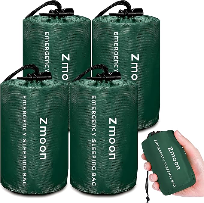 Zmoon Emergency Sleeping Bag Survival Bag, Portable Waterproof Thermal Bivy Sacks,Bivvy