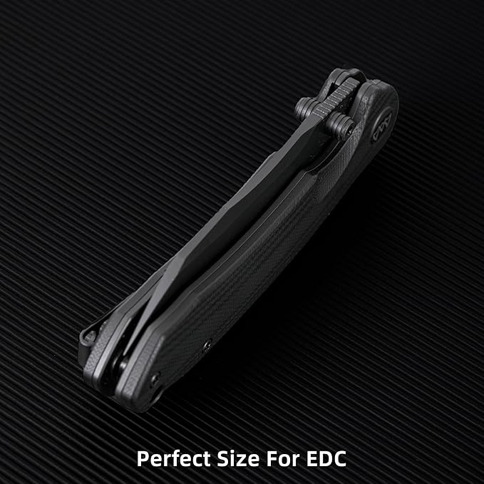 Folding Pocket Knife, 3.35" 14C28N Blade G10 Handle EDC Knife with Liner Lock, Small Pocket Knife