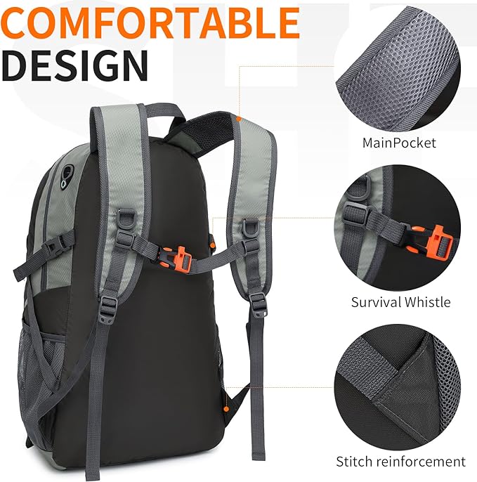 40L Hiking Backpack Lightweight Daypack Waterproof Travel Camping Backpack for Men Women Sport