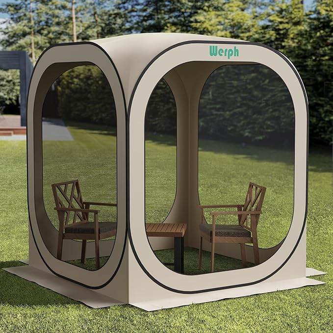 Pop Up Tent，Portable Canopy Tent with Mesh Mosquito Net, Screen House Room Canopy Shade Screen 6 x