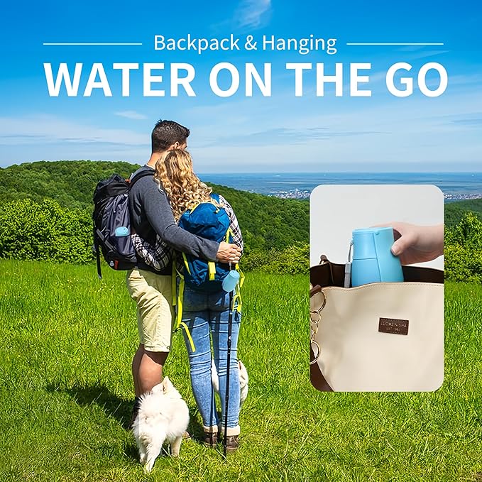 Dog Water Bottle, Travel Puppy Water Bowl, Leak Proof Portable Puppy Water Dispenser, Foldable Dog