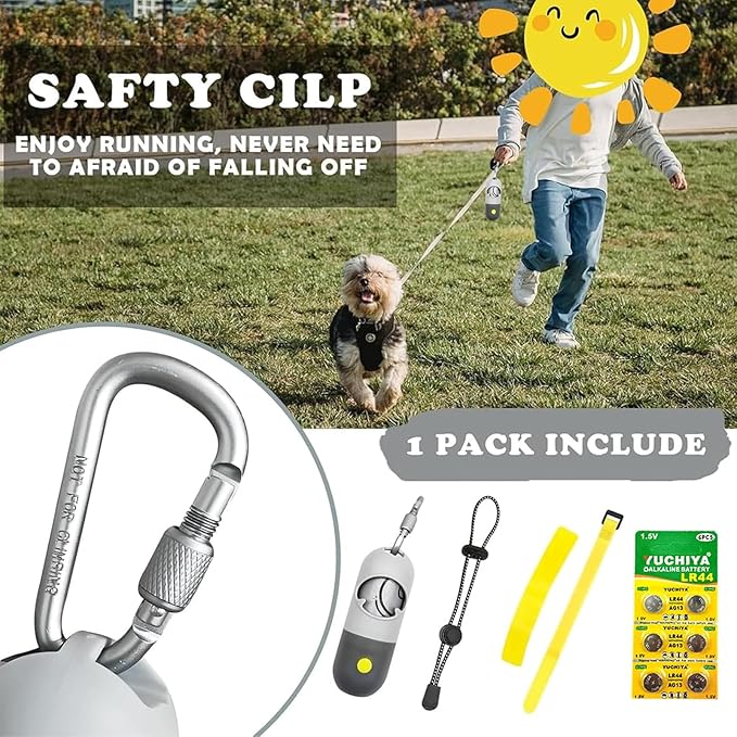 Dog Poop Bags Holder with LED Flashlight|Pet Waste Bags Dispenser for Leash|Doggie Potty Bags