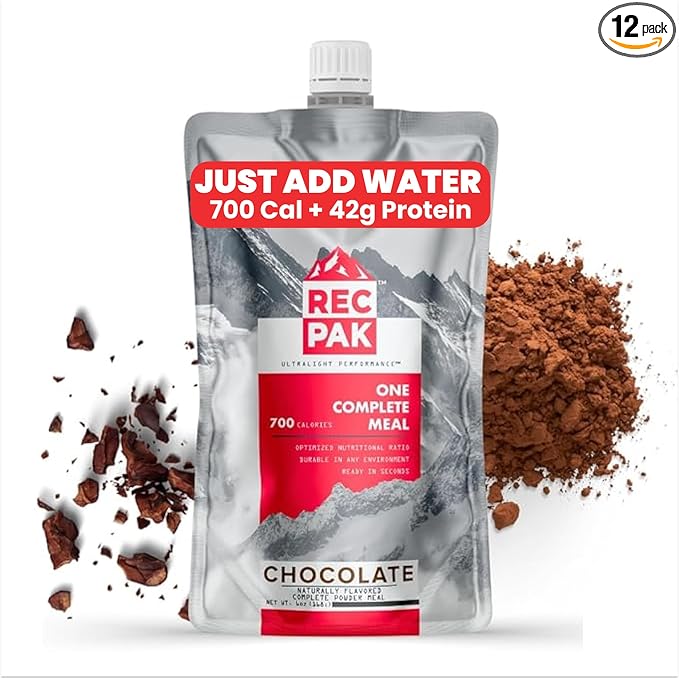 RecPak Performance Ultralight Instant Meals For Your Next Adventure | 700 Cal 41g Protein I