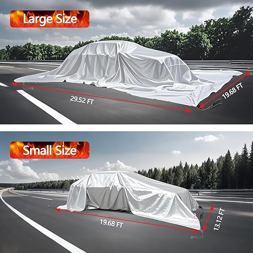Vehicle Fire Blanket, Emergency Fire Extinguisher Blanket for Car,Survival Safety Fire Blanket for