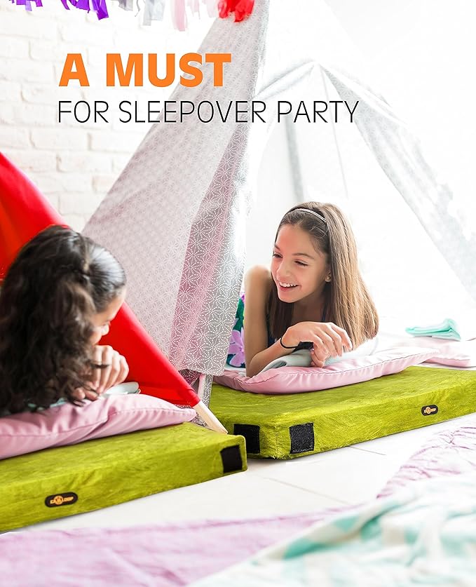 3 Inch GAIALOOP Thick Memory Foam Camping Mattress Sleeping Pad [Car/Tent/Cot] Glamping Portable