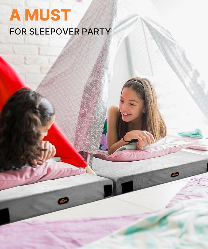 4 INCH Thick Foam Camping Mattress [Car/Tent/Cot] 30D Foam Portable Floor Sleeping Mat Cot Pad Roll