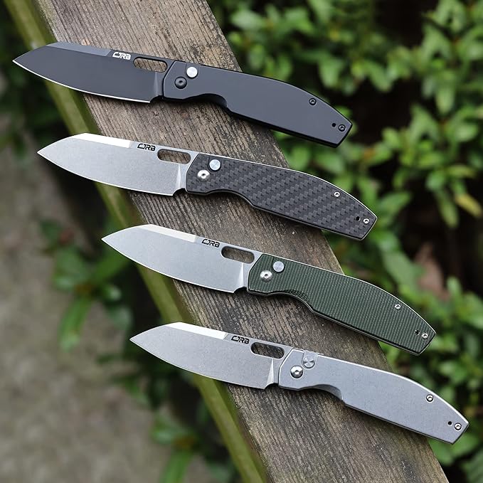 CJRB CUTLERY Pocket Knife Ekko(1929) Folding Knife for Men AR-RPM9 Steel Blade and Black Carbon