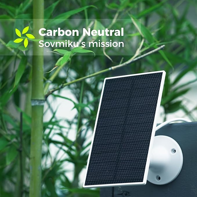 Vicohome 5V Solar Panels for Security Cameras for Bird Feeder 23% Energy Conversion Rate,9.8Ft