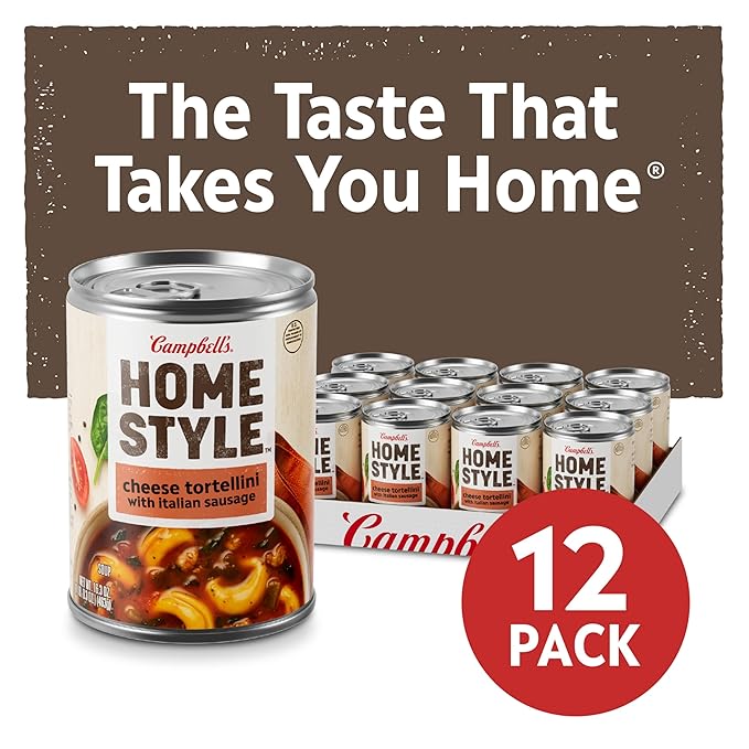 Campbell?™s Homestyle Soup, Cheese Tortellini with Italian Sausage, 16.3 Oz Can (Case of 12)