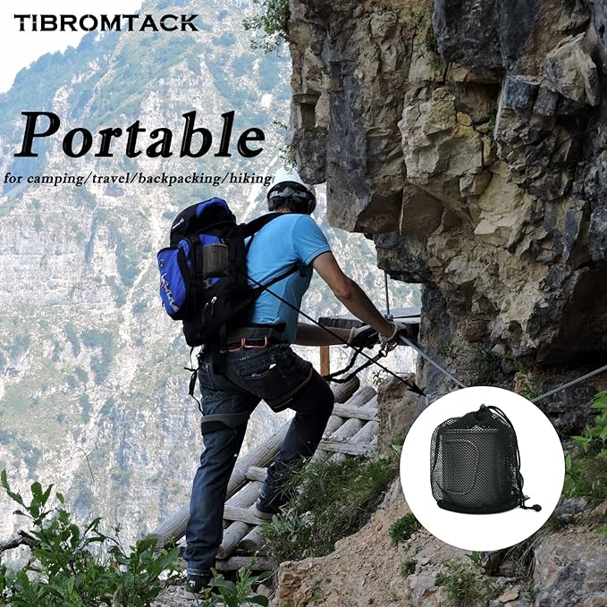 TIBROMTACK Camping Cup with Lid Pure Titanium Coffee Mug Ultralight 450ml Outdoor Small Camping Pot