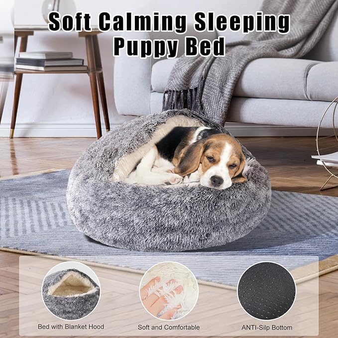 Cat Beds for Indoor Cats,Cat Cave for Puppy and Kitty,Calming Small Dog Bed for Small Dogs with