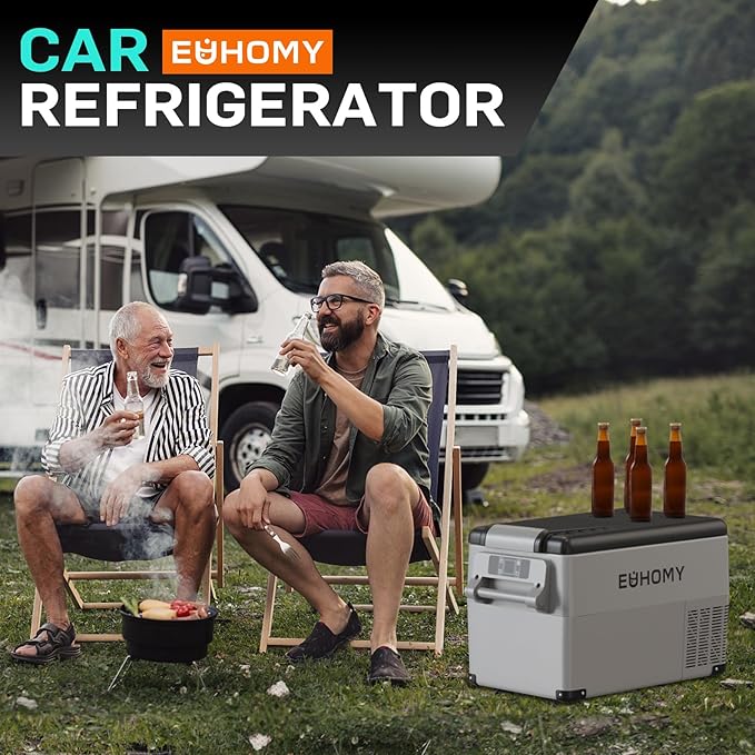 EUHOMY 12 Volt Refrigerator, 38QT(35L) Electric Cooler, 12V Fridge APP Control, 12V Cooler -4℉~68℉
