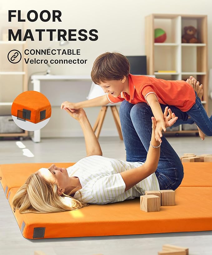 3 Inch GAIALOOP Thick Memory Foam Camping Mattress Sleeping Pad [Car/Tent/Cot] Glamping Portable
