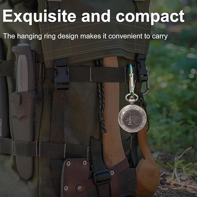 aiGear Retro Pocket Compass, Copper Alloy Compact Portable Waterproof Design for Hiking, Climbing