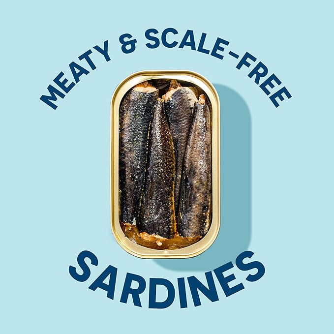 Wild Planet Wild Sardines in Water with Sea Salt, Tinned Fish, Non-GMO, Sustainable 4.4 Ounce (Pack