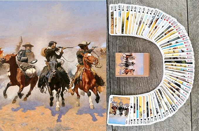 Wild WEST Playing Cards (Poker Deck 54 Cards All Different) Vintage Western Pioneers Indians