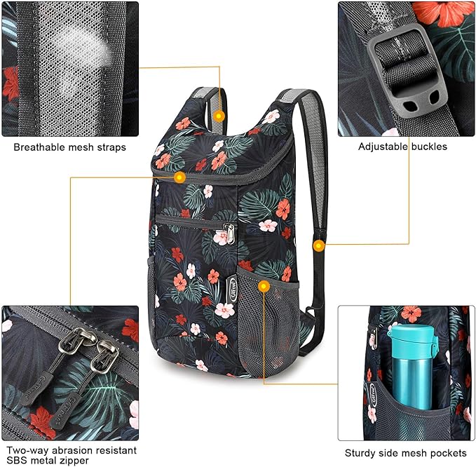 G4Free Lightweight Packable Hiking Backpack for Men Women Small Hiking Daypacks Foldable Shoulder
