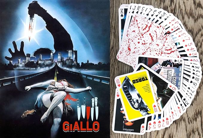 Giallo Playing Cards (Poker Deck 54 Cards All Different) Vintage Trash Horror Movie Poster Thriller