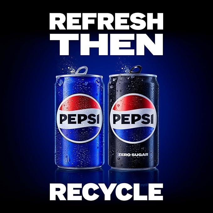 Pepsi Real Sugar Soda Mini Cans, 7.5oz Mini Cans, (10 Pack) (Packaging May Vary)