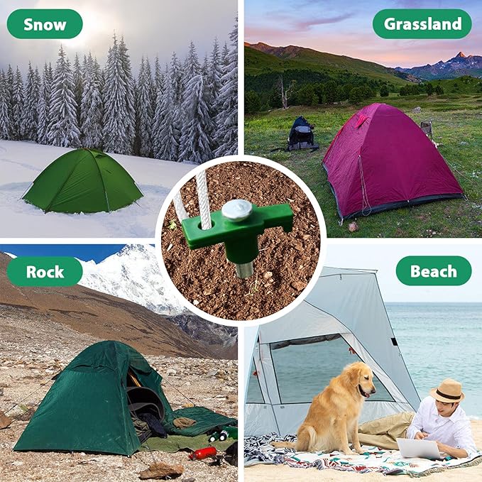 Eurmax USA Galvanized Non-Rust Camping Family Tent Pop Up Tent Stakes Ice Tools Heavy Duty