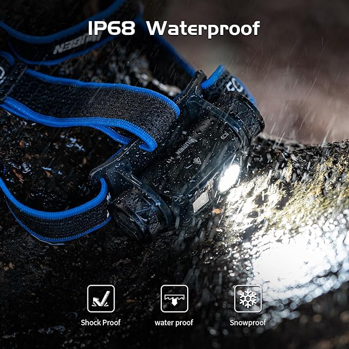 WUBEN H1 Pro Rechargeable Headlamp, 1200 High Lumen Ultra Bright LED Head Lamp, 11 Modes