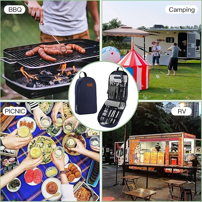 Camping Cookware Storage Bag - Camping Cooking Utensils Set Bag Camping Tool Portable Storage Bag