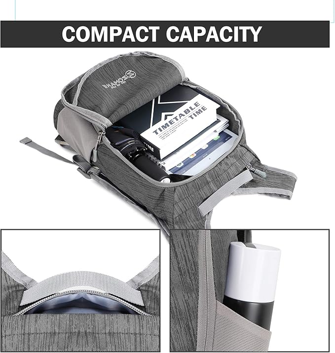 ZOMAKE Ultra Lightweight Packable Backpack 18L, Small Foldable Hiking Backpacks Water Resistant