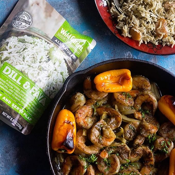 Wild Garden Heat and Serve Pilaf, Dill & Fava, Fully Cooked, Ready to Eat, Microwavable 8.8 oz, 6
