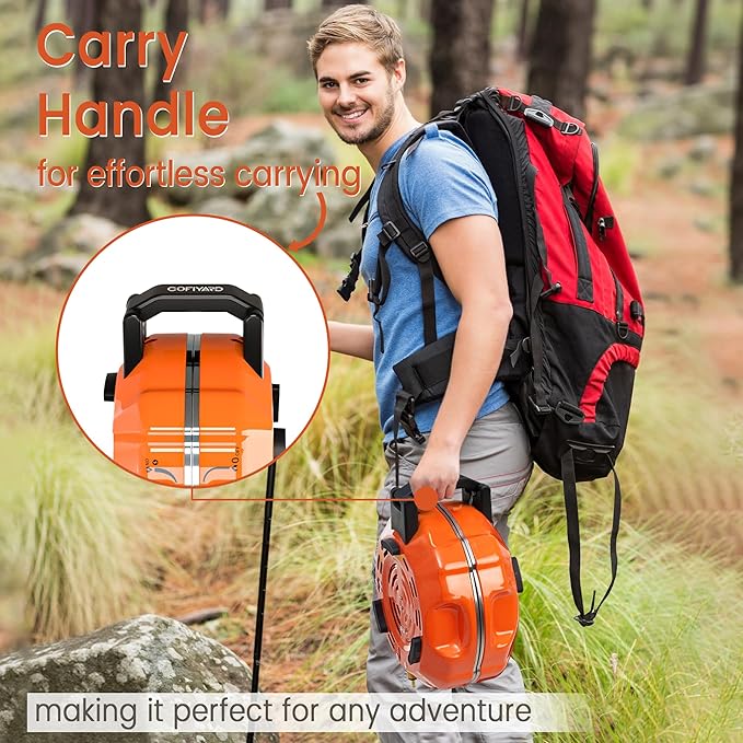 20,000 BTUs 2 Burner Propane Camping Stove, Portable Folding Camp Stove with Adjustable Burners