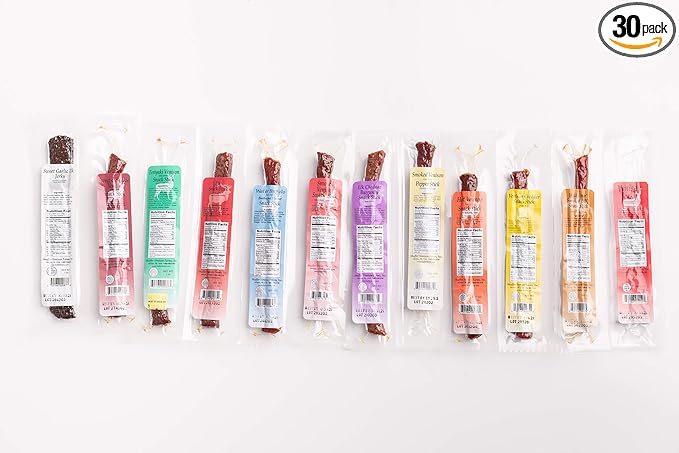 Assorted 1 oz Meat Snacks ( 3 of each of our 10 Flavors) TOTAL 30 SticksL8