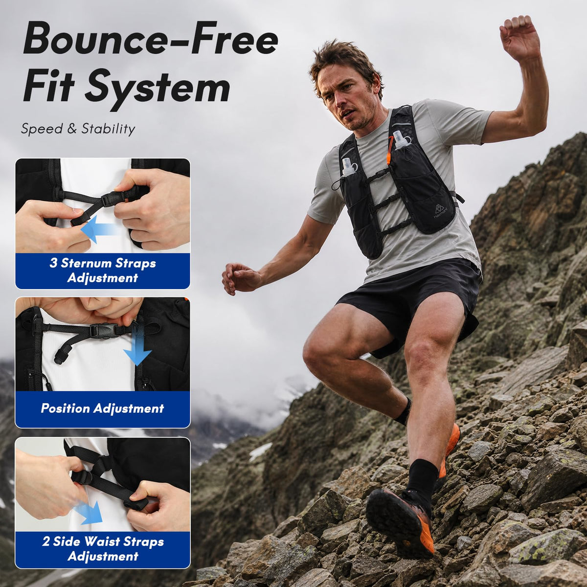 Haimont Hydration Vest - 5L, Black - product view 3