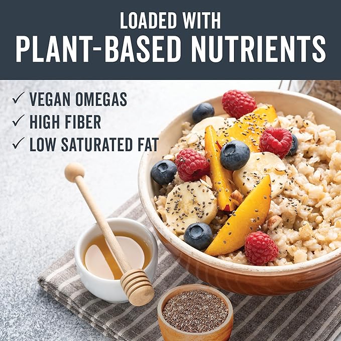 Viva Naturals Organic Chia Seeds, 1 lb (454 g) – Plant-Based Omega-3 and Vegan Protein, Gluten Free
