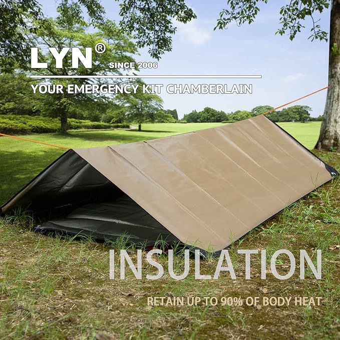 LYN Heavy Duty Emergency Blanket Survival Gear Waterproof Insulated Blanket Emergency Tarp for