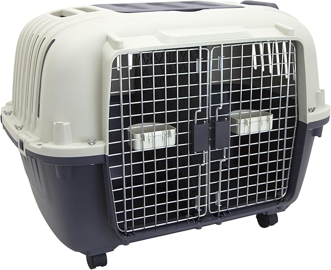 SPORT PET Designs Double Wire Door Plastic Kennel (CM-0699-CS01)