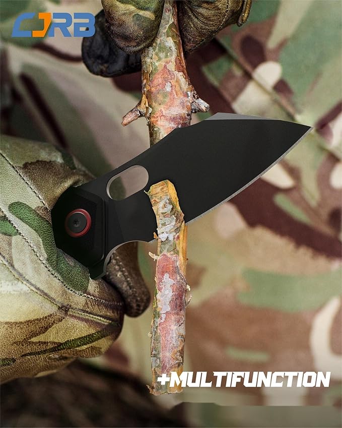 CJRB Folding Pocket Knife Caldera (J1923) AR-RPM9 Powder Steel Blue G10 Handle for Men EDC Camping