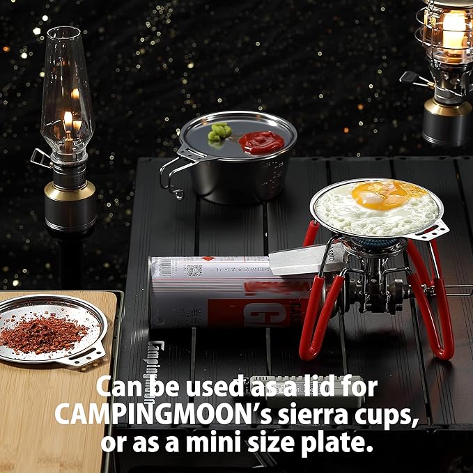 camping moon CAMPINGMOON 304 Stainless Steel Plate Lid for Sierra Cup φ12cm S-SG
