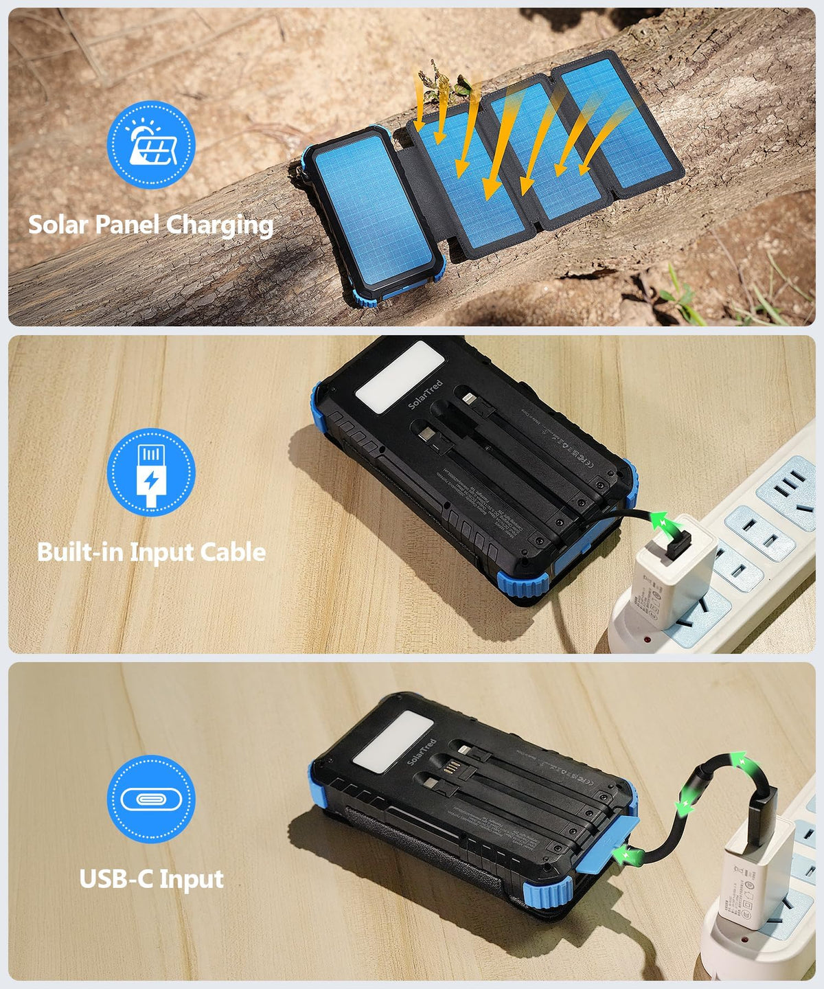 SolarTred Portable Power Bank - 20000mAh, Solar - product view 7