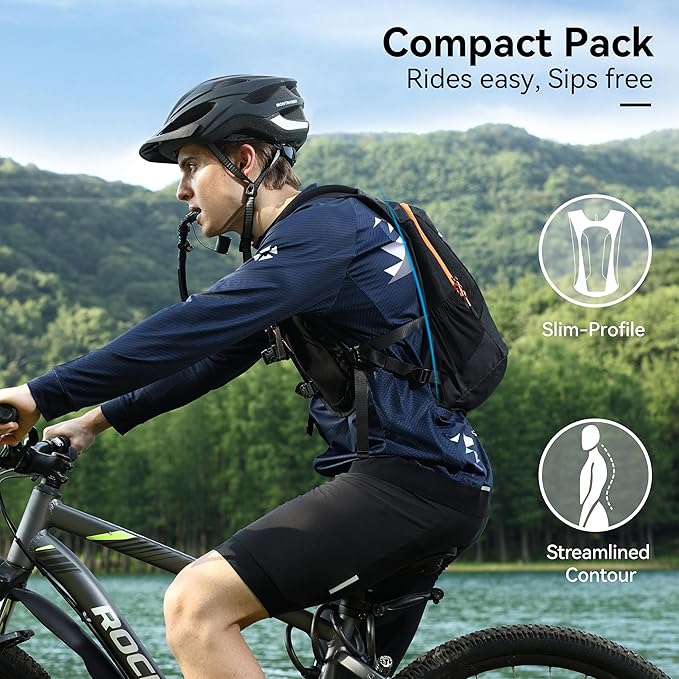 MARCHWAY Lightweight Hydration Backpack with Vest Style Straps & 2.5L TPU Water Bladder, Versatile